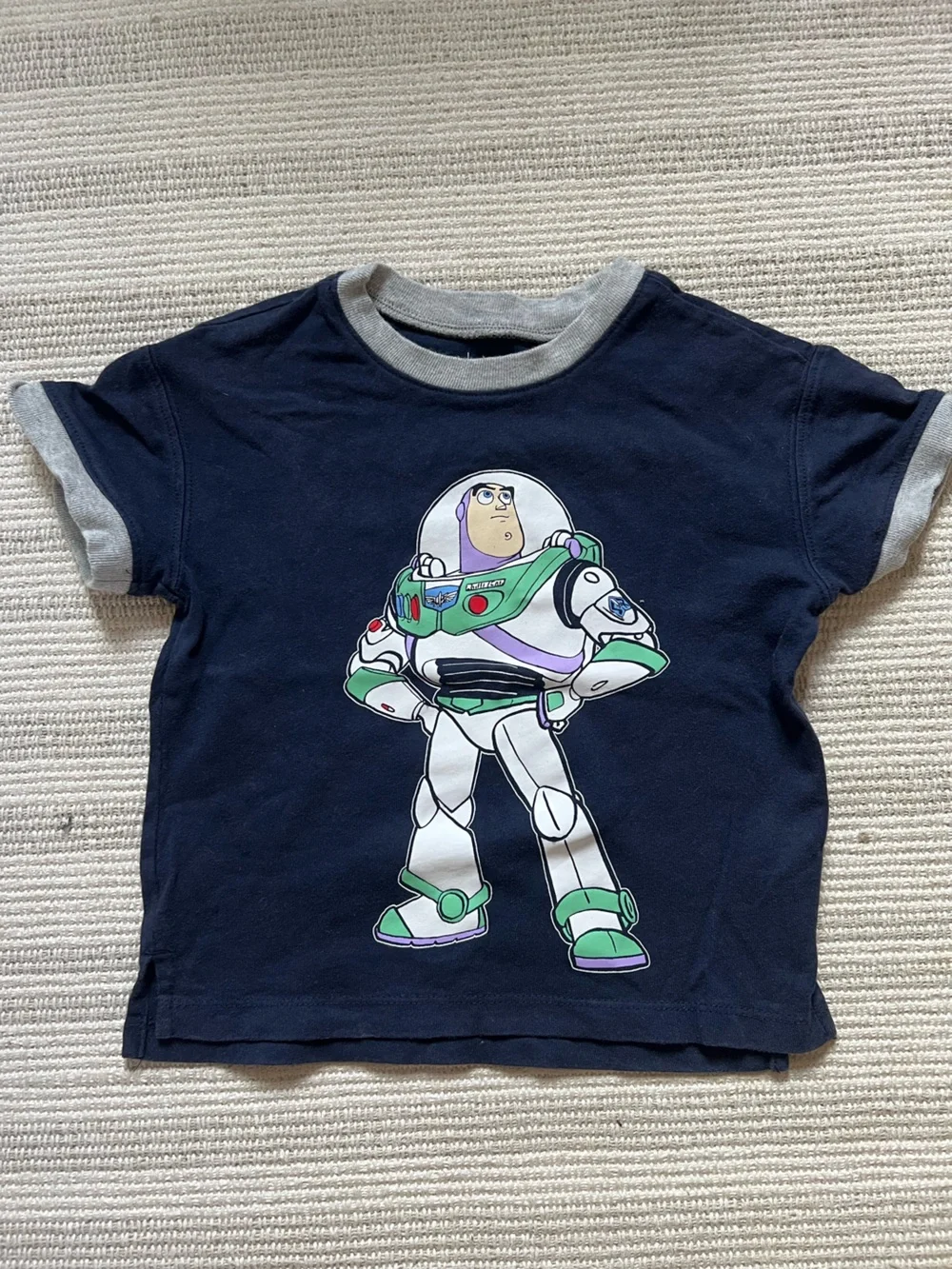 Kids GAP Navy Buzz Lightyear Graphic Tee - Grey Trim 4T